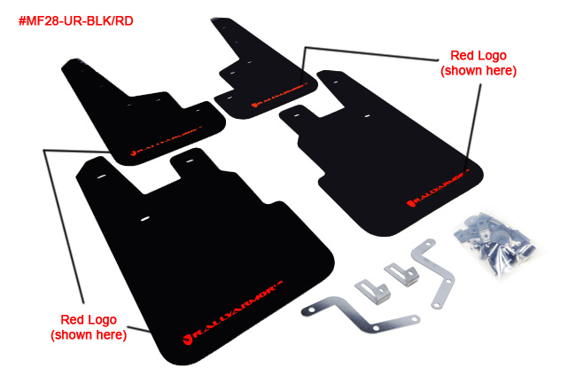 (14-18) Forester - Rally Armor - UR Mudflaps (Black/Red)
